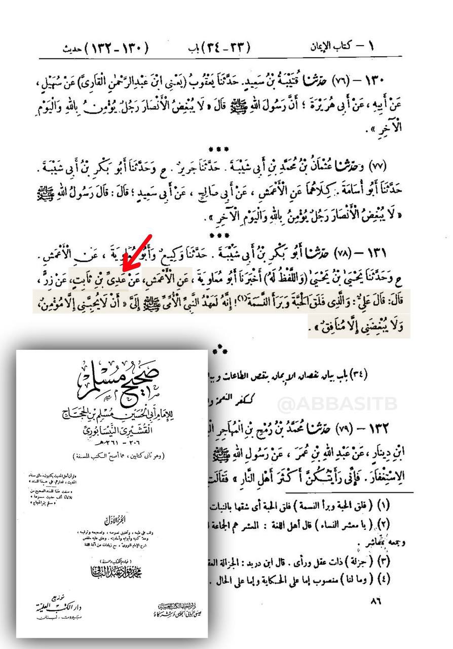 ضعف حديث يا علي لا يحبك إلا مؤمن - جزء 1